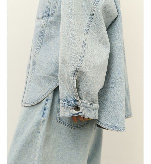 ADAM ET ROPE'「【サステナブル】シャツライクGジャン」|デニムジャケット|