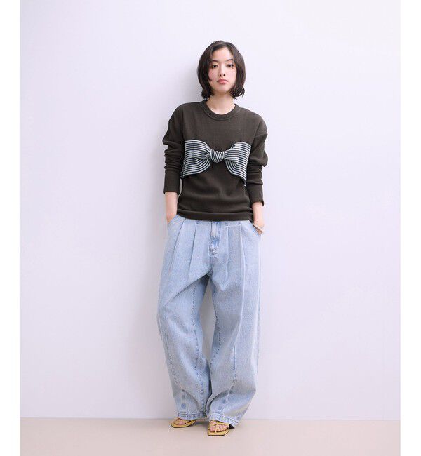 ADAM ET ROPE'「【WEB限定】ツイストビスチェドッキングプルオーバー」|Tシャツ・カットソー|