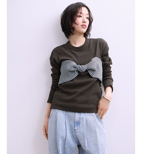 ADAM ET ROPE'「【WEB限定】ツイストビスチェドッキングプルオーバー」|Tシャツ・カットソー|