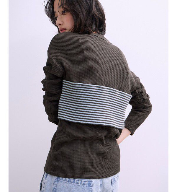 ADAM ET ROPE'「【WEB限定】ツイストビスチェドッキングプルオーバー」|Tシャツ・カットソー|