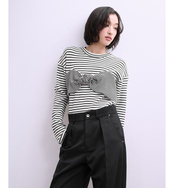 ADAM ET ROPE'「【WEB限定】ツイストビスチェドッキングプルオーバー」|Tシャツ・カットソー|