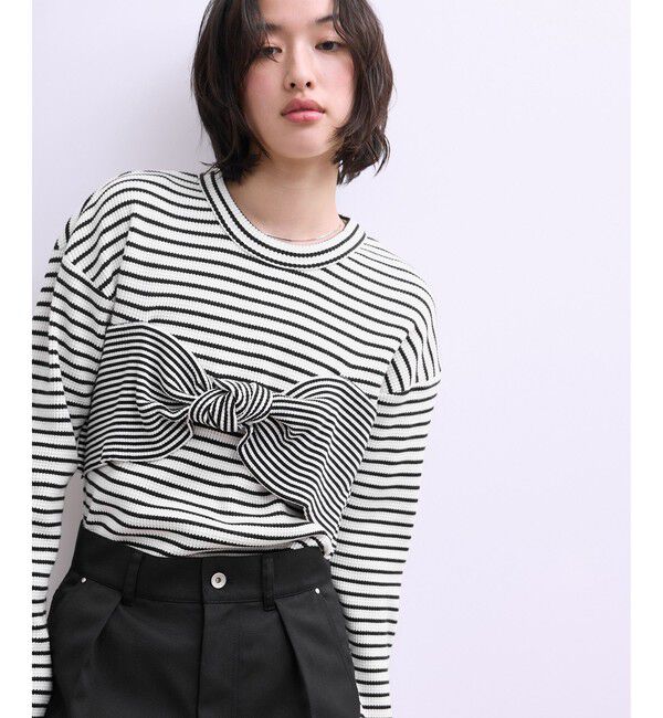 ADAM ET ROPE'「【WEB限定】ツイストビスチェドッキングプルオーバー」|Tシャツ・カットソー|