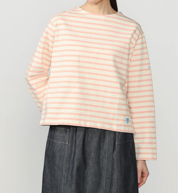ORCIVAL「ORCIVAL | コットンロード クルーネック ワイドフレンチバスクTシャツ WOMEN」|Tシャツ・カットソー|