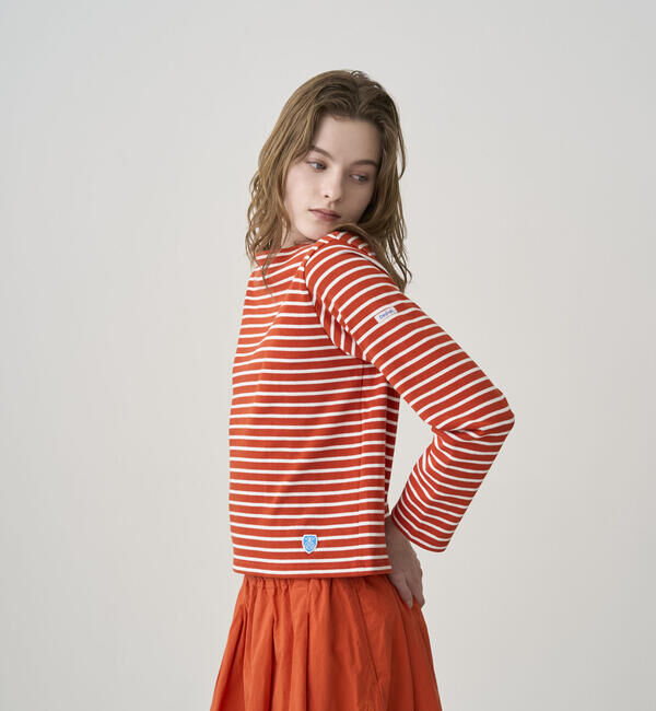 ORCIVAL「ORCIVAL | コットンロード ボートネック クロップドバスクTシャツ WOMEN」|Tシャツ・カットソー|