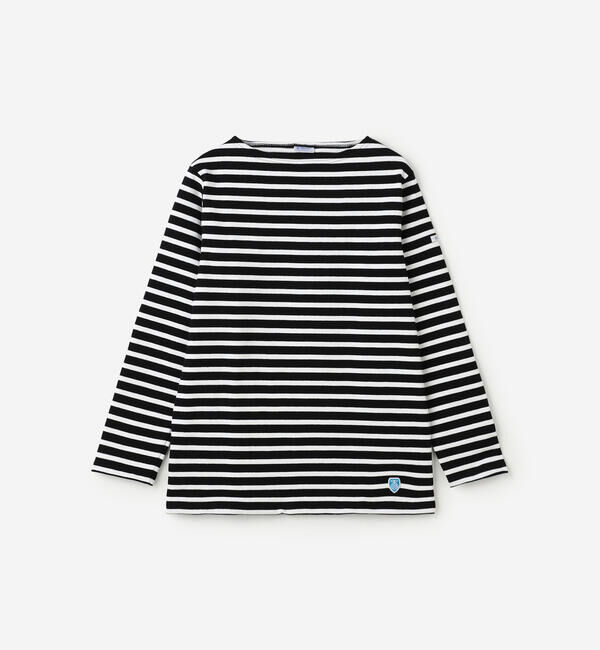 ORCIVAL「ORCIVAL | コットンロード ボートネック フレンチバスクTシャツ WOMEN」|Tシャツ・カットソー|BLACK系1