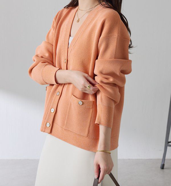  「ツヤボタンカーディガン」|ニット・セーター|