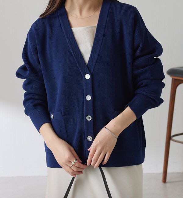  「ツヤボタンカーディガン」|ニット・セーター|