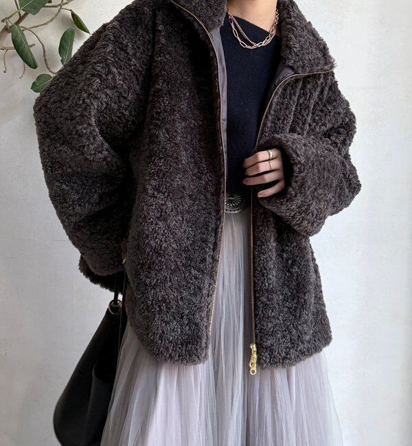  「【インフルエンサーOKOCHI企画】ボアブルゾン」|その他|