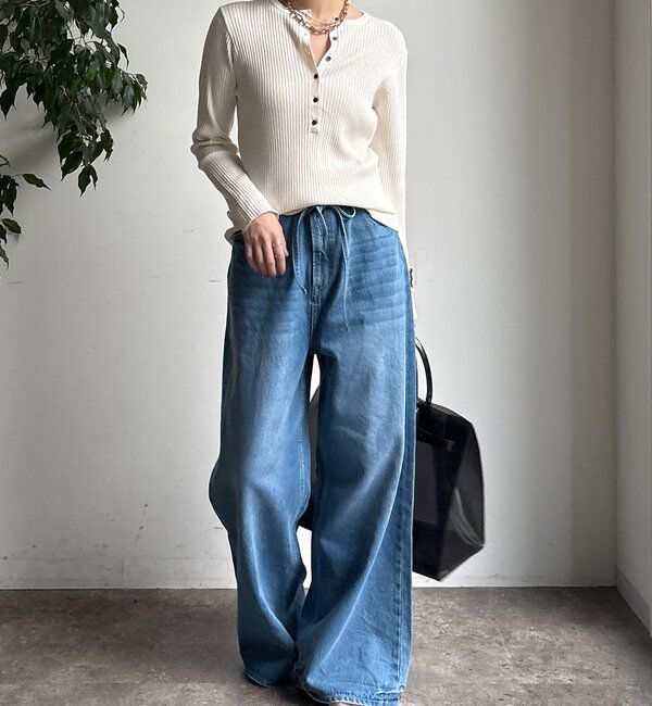  「ヘンリーネックリブニット」|ニット・セーター|