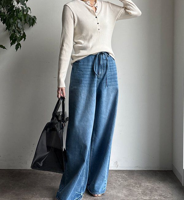  「ヘンリーネックリブニット」|ニット・セーター|