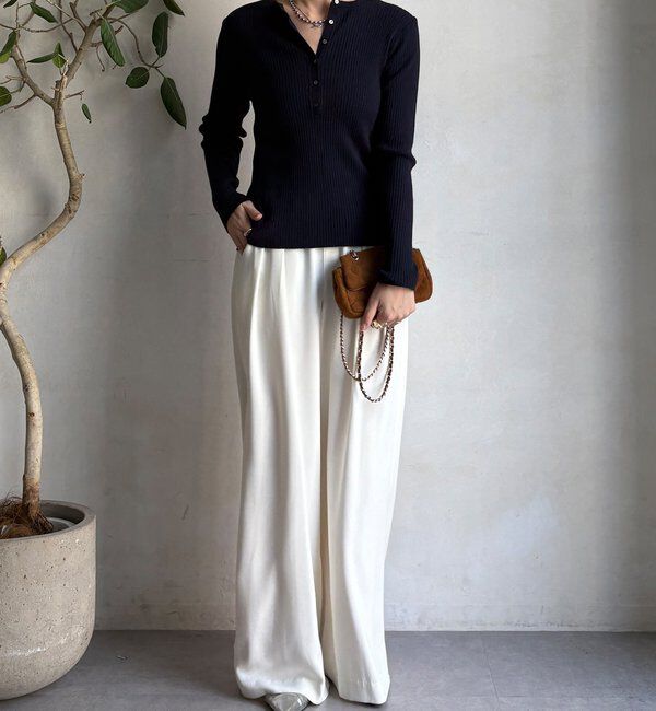  「ヘンリーネックリブニット」|ニット・セーター|