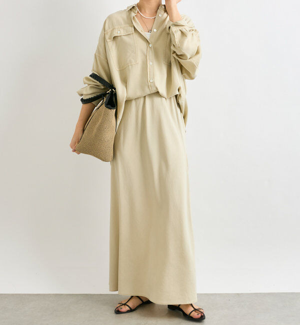  「【セットアップ可】ガーメントダイバイヤススカート」|スカート|