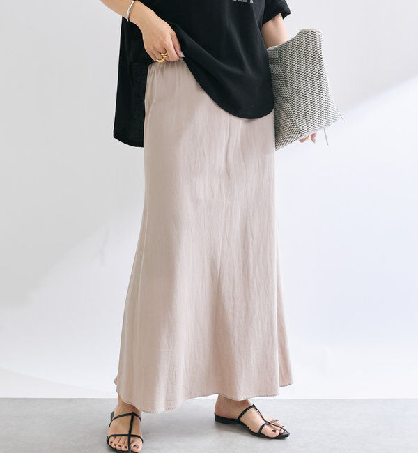  「【セットアップ可】ガーメントダイバイヤススカート」|スカート|