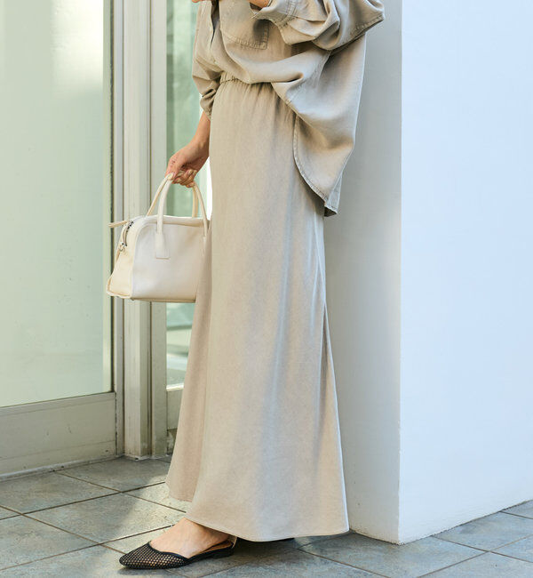  「【セットアップ可】ガーメントダイバイヤススカート」|スカート|