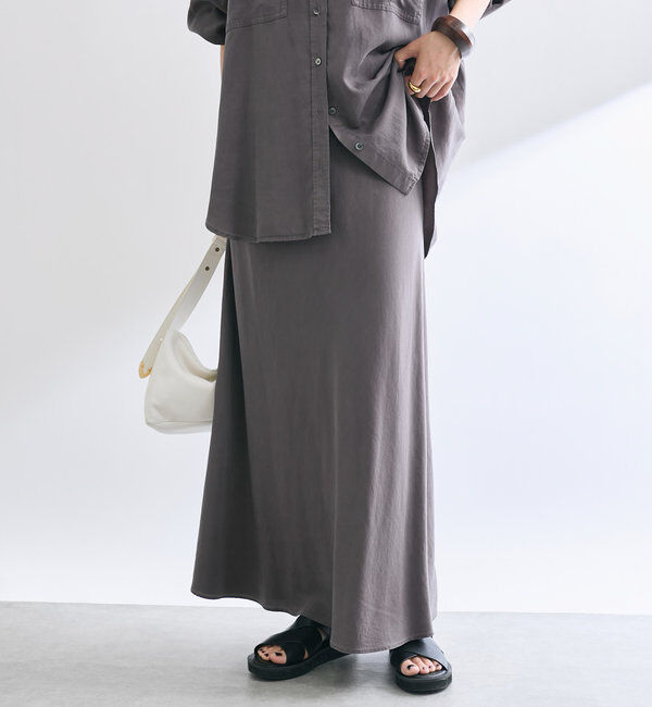  「【セットアップ可】ガーメントダイバイヤススカート」|スカート|