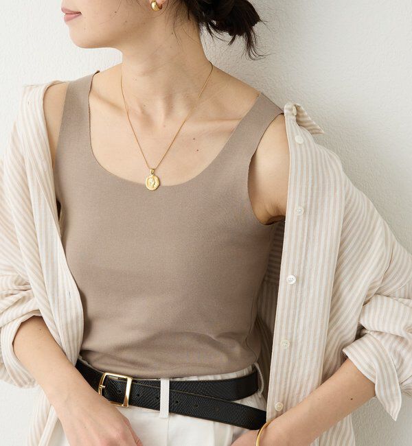  「【新色追加/RIVE DROITE 名品インナー】シームレスタンク」|キャミソール|