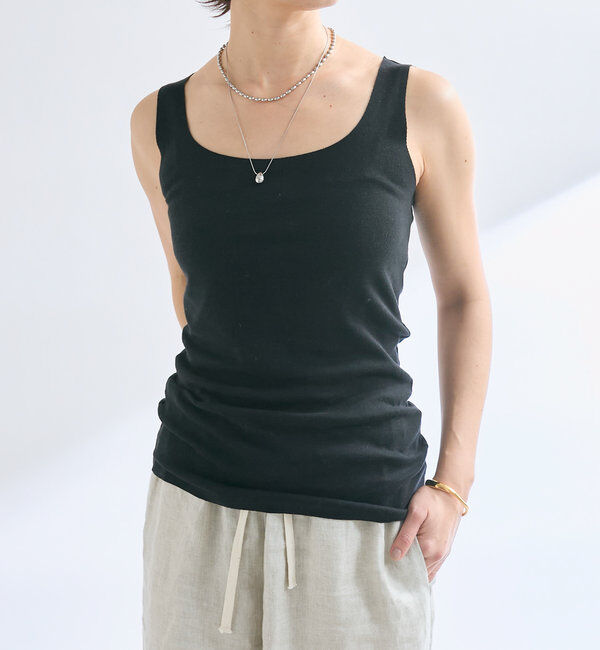  「【新色追加/RIVE DROITE 名品インナー】シームレスタンク」|キャミソール|