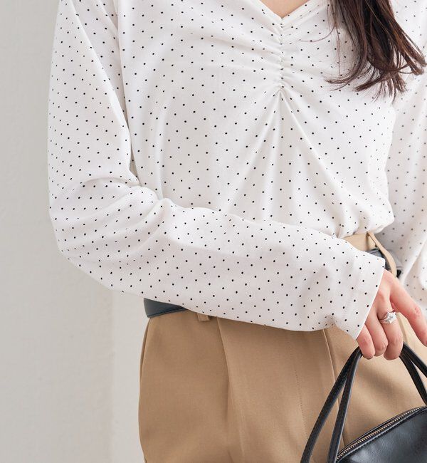  「ドットプリントロングTシャツ」|Tシャツ・カットソー|