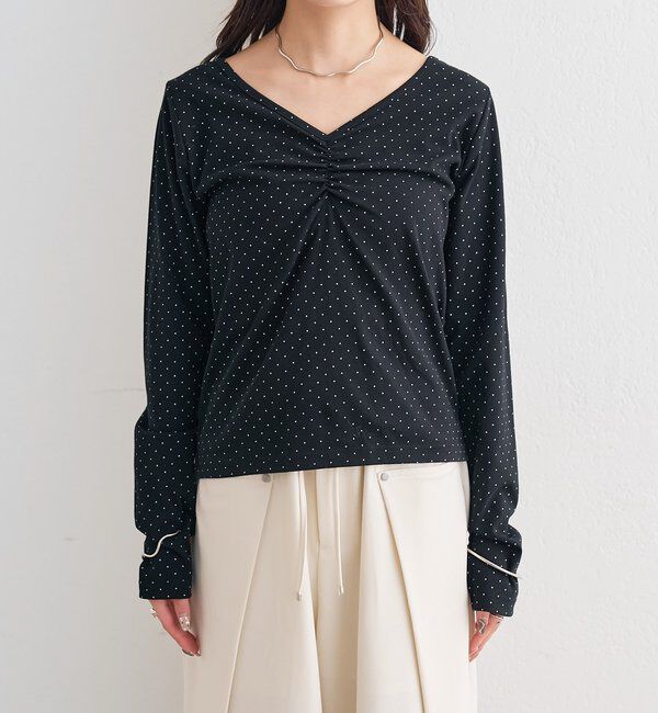  「ドットプリントロングTシャツ」|Tシャツ・カットソー|