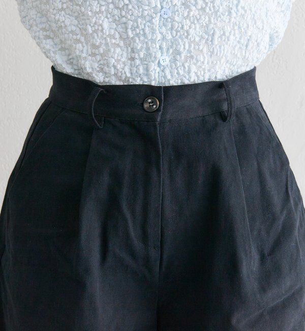  「ベルト付きタックキュロット」|キュロット|