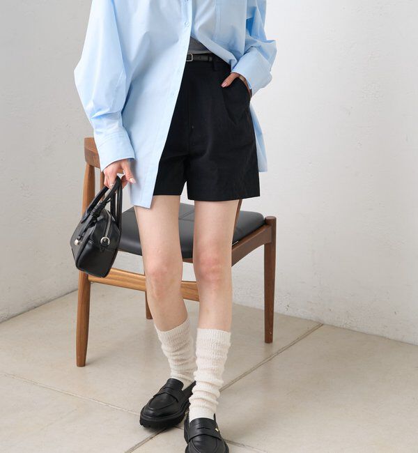  「ベルト付きタックキュロット」|キュロット|