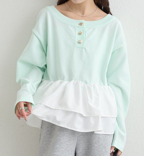  「ペプラムヘンリーニット」|ニット・セーター|