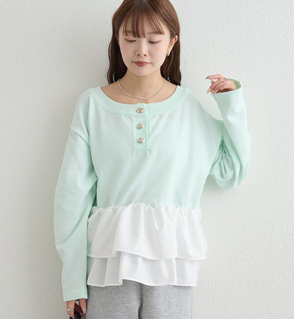  「ペプラムヘンリーニット」|ニット・セーター|