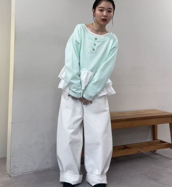  「ペプラムヘンリーニット」|ニット・セーター|