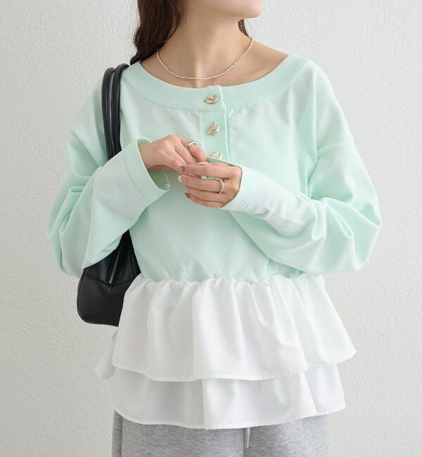  「ペプラムヘンリーニット」|ニット・セーター|