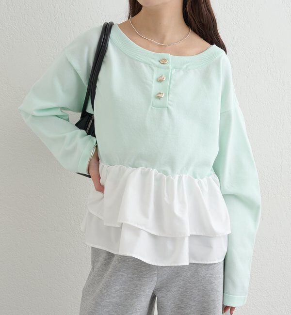  「ペプラムヘンリーニット」|ニット・セーター|