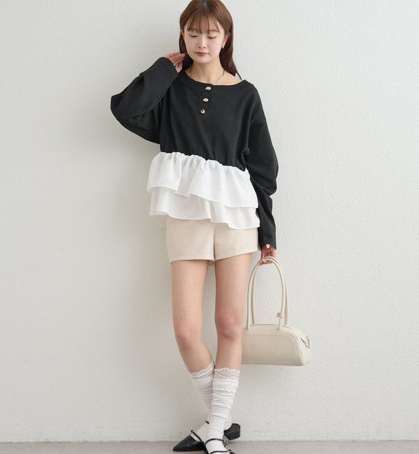  「ペプラムヘンリーニット」|ニット・セーター|