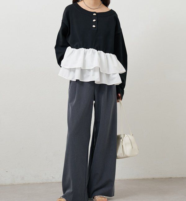  「ペプラムヘンリーニット」|ニット・セーター|