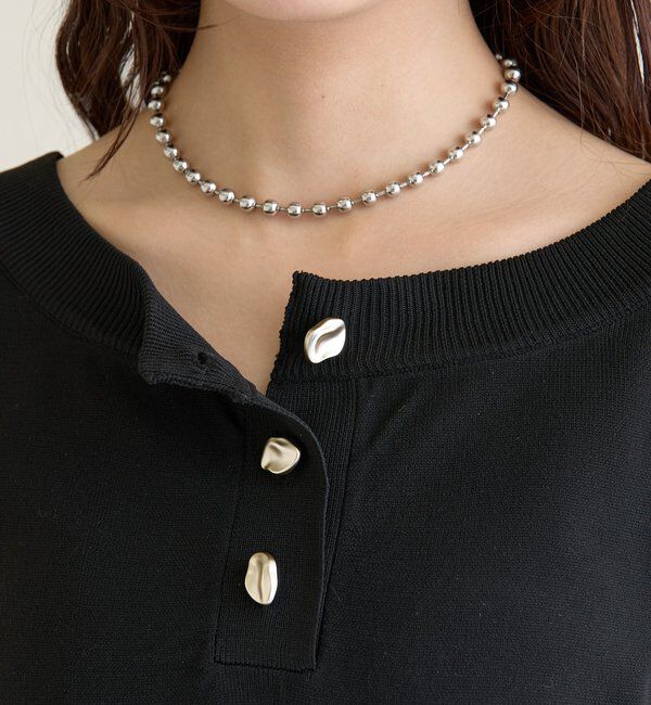  「ペプラムヘンリーニット」|ニット・セーター|