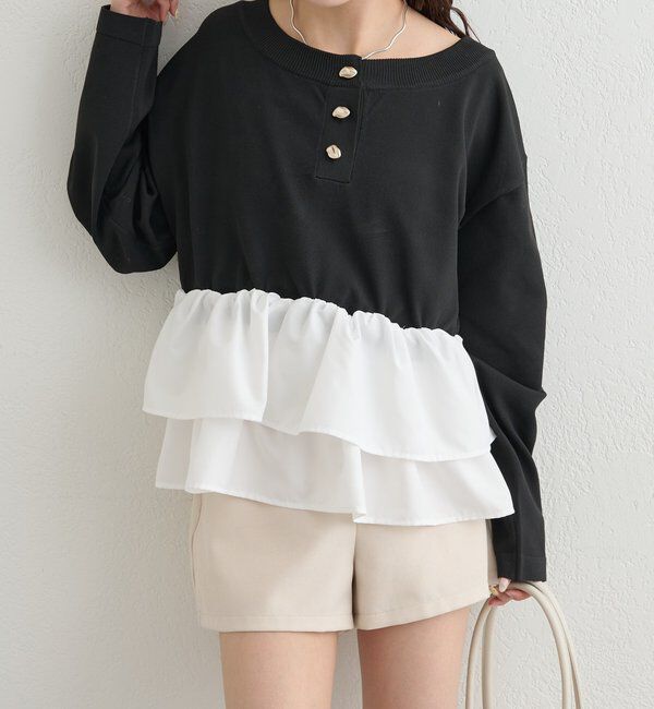  「ペプラムヘンリーニット」|ニット・セーター|