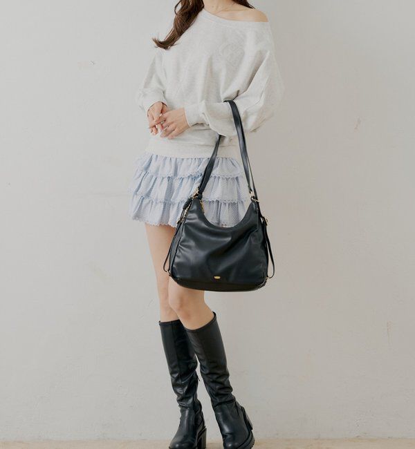  「ロゴチャーム付き3wayホーボーバッグ」|ボストンバッグ|