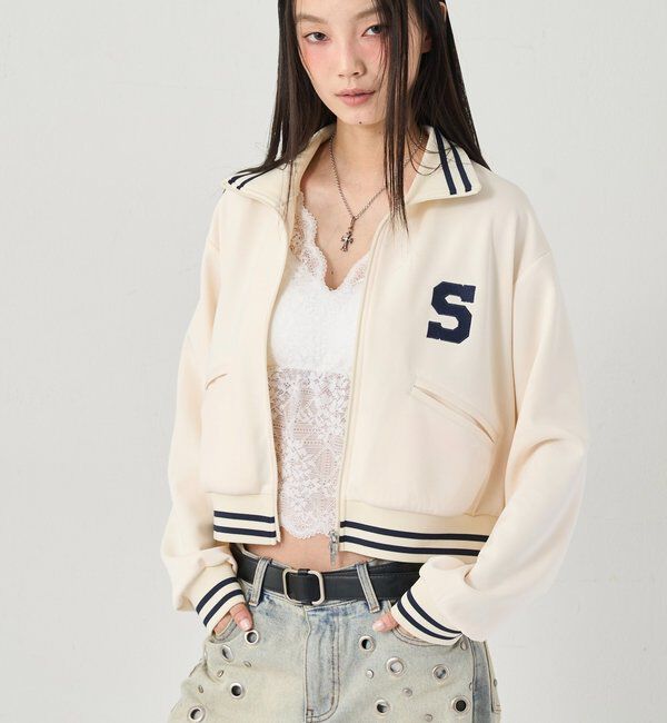  「S LOGO COMPACT STAND JERSEY」|ブルゾン・スタジャン|