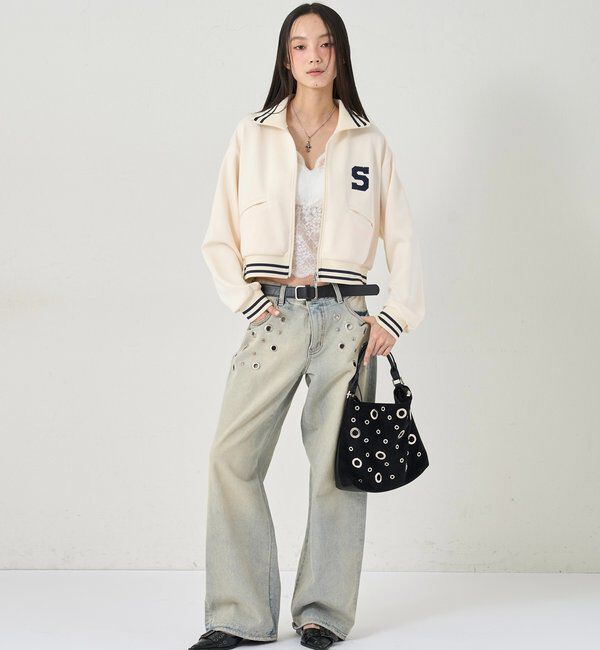  「S LOGO COMPACT STAND JERSEY」|ブルゾン・スタジャン|