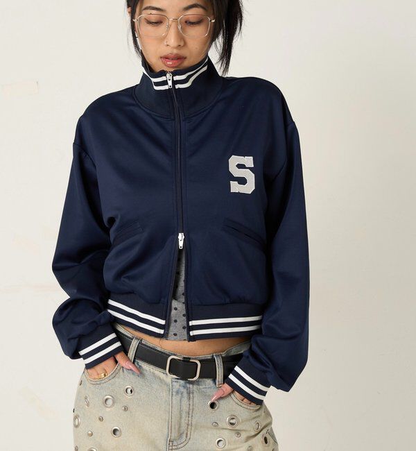  「S LOGO COMPACT STAND JERSEY」|ブルゾン・スタジャン|
