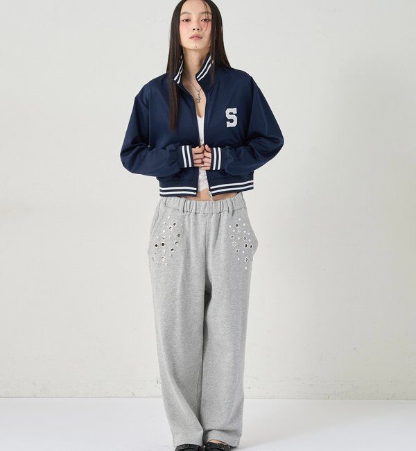 「S LOGO COMPACT STAND JERSEY」|ブルゾン・スタジャン|