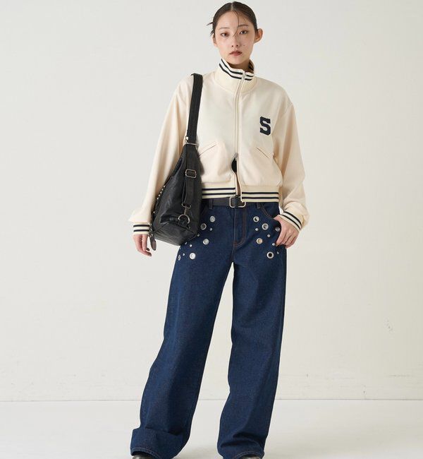  「S LOGO COMPACT STAND JERSEY」|ブルゾン・スタジャン|