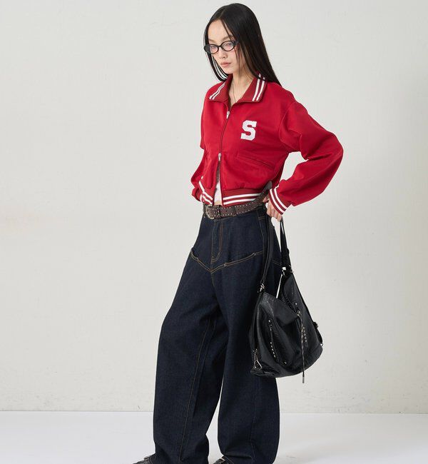  「S LOGO COMPACT STAND JERSEY」|ブルゾン・スタジャン|