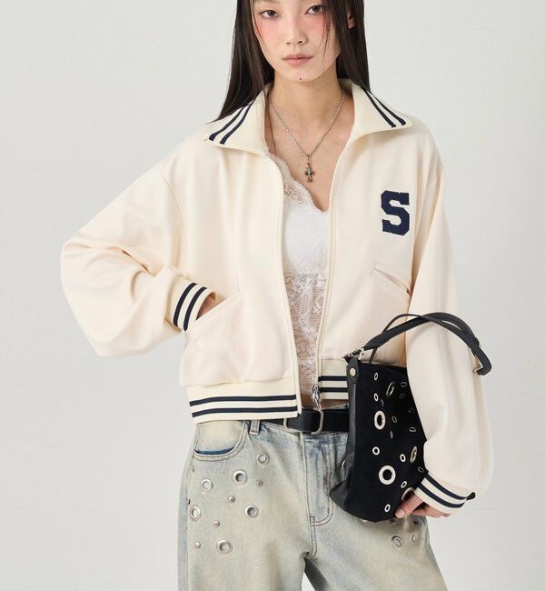  「S LOGO COMPACT STAND JERSEY」|ブルゾン・スタジャン|