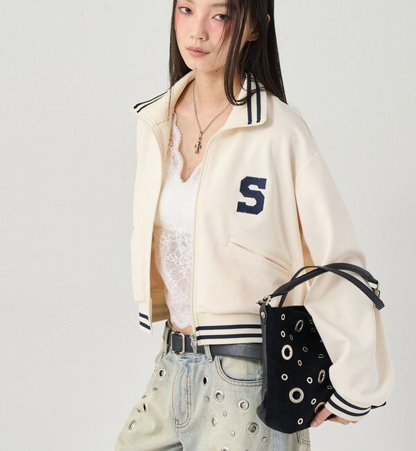  「S LOGO COMPACT STAND JERSEY」|ブルゾン・スタジャン|