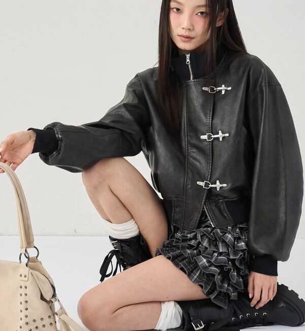  「FIREMAN SHORT BLOUSON(LEATHER/DENIM)」|ブルゾン・スタジャン|