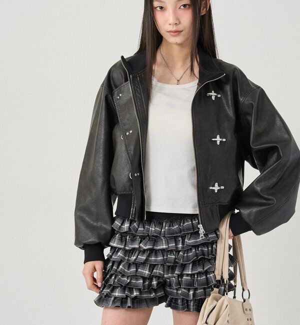  「FIREMAN SHORT BLOUSON(LEATHER/DENIM)」|ブルゾン・スタジャン|