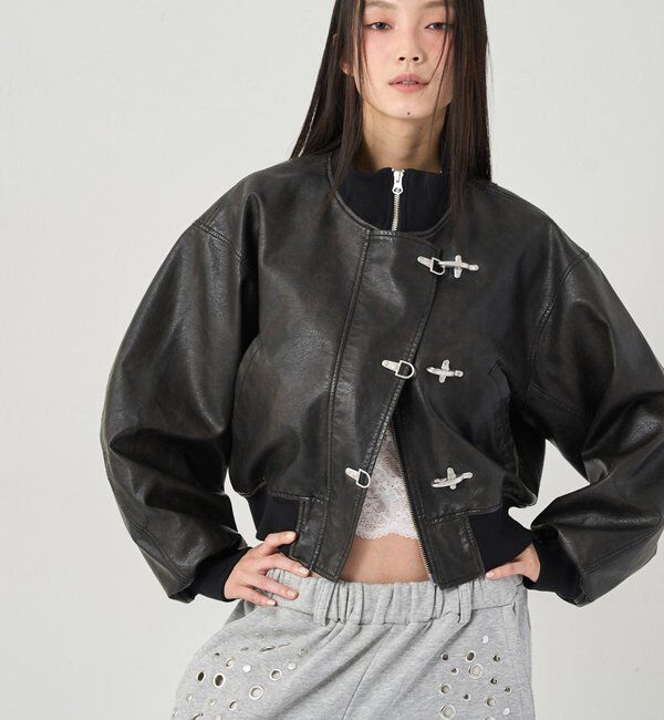  「FIREMAN SHORT BLOUSON(LEATHER/DENIM)」|ブルゾン・スタジャン|