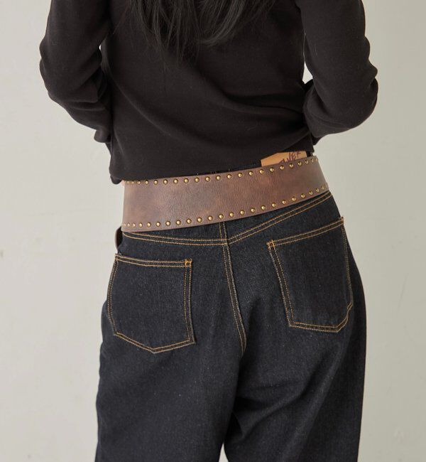  「STUDDED WIDE BELT」|ベルト|