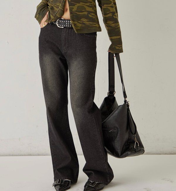  「DENIM TIGHT FLARE PANTS」|デニム|