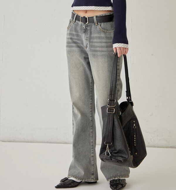  「DENIM TIGHT FLARE PANTS」|デニム|