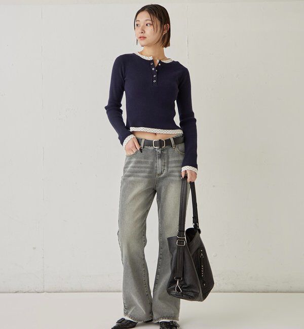  「DENIM TIGHT FLARE PANTS」|デニム|